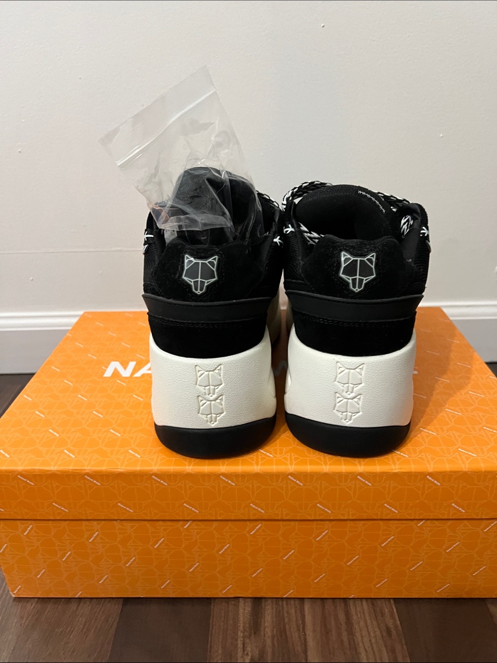 Naked Wolfe Black & White Chunky Platform Sneakers - Picture 8 of 9